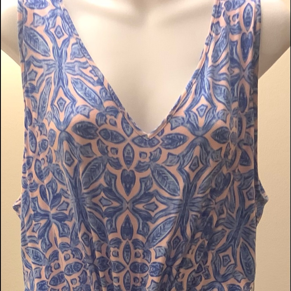 Caribbean Joe Peach/Blue Jumpsuit size L